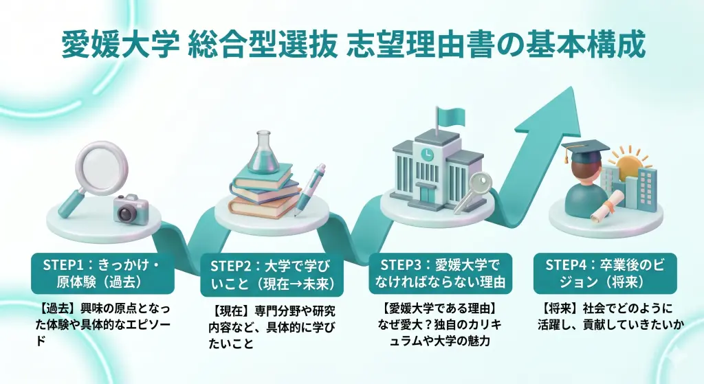 愛媛大学 総合型選抜 志望理由書の基本構成