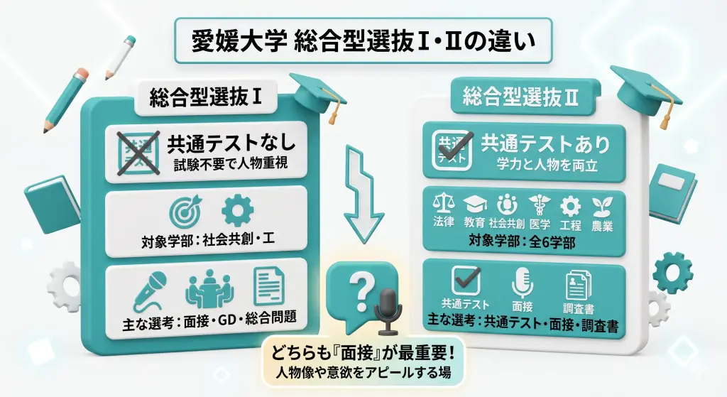 総合型選抜Ⅰ・Ⅱの違い