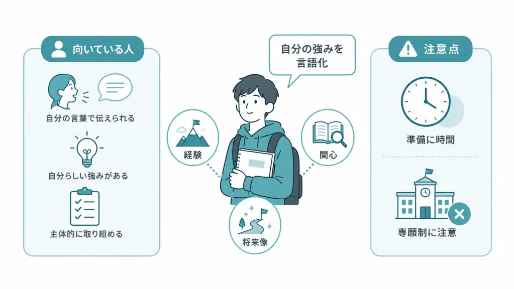総合型選抜は「自分の強みを言語化できる人」に向く入試