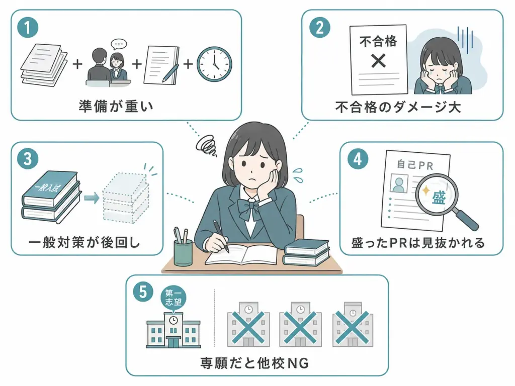 総合型選抜の5つのデメリット