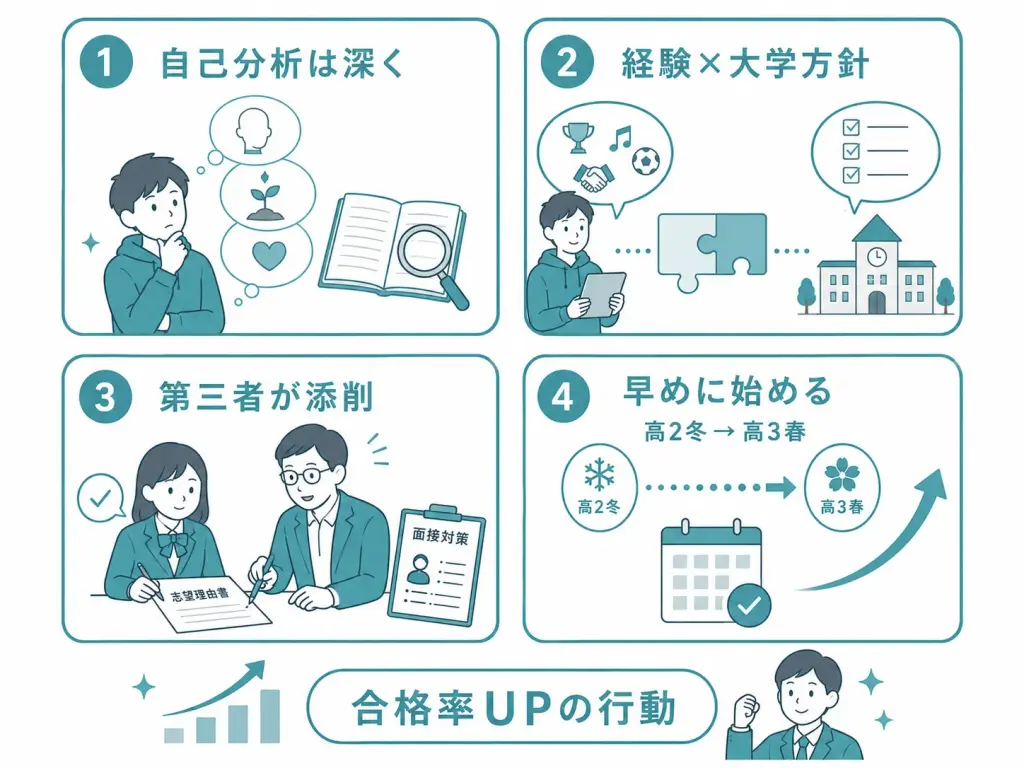 総合型選抜の合格率を上げるためにやるべきこと