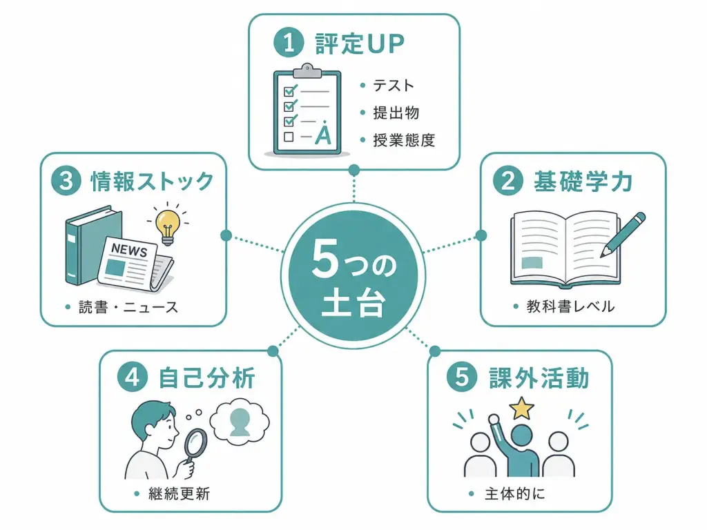 総合型選抜の勉強法【基本編】合格者が必ずやっている5つの土台