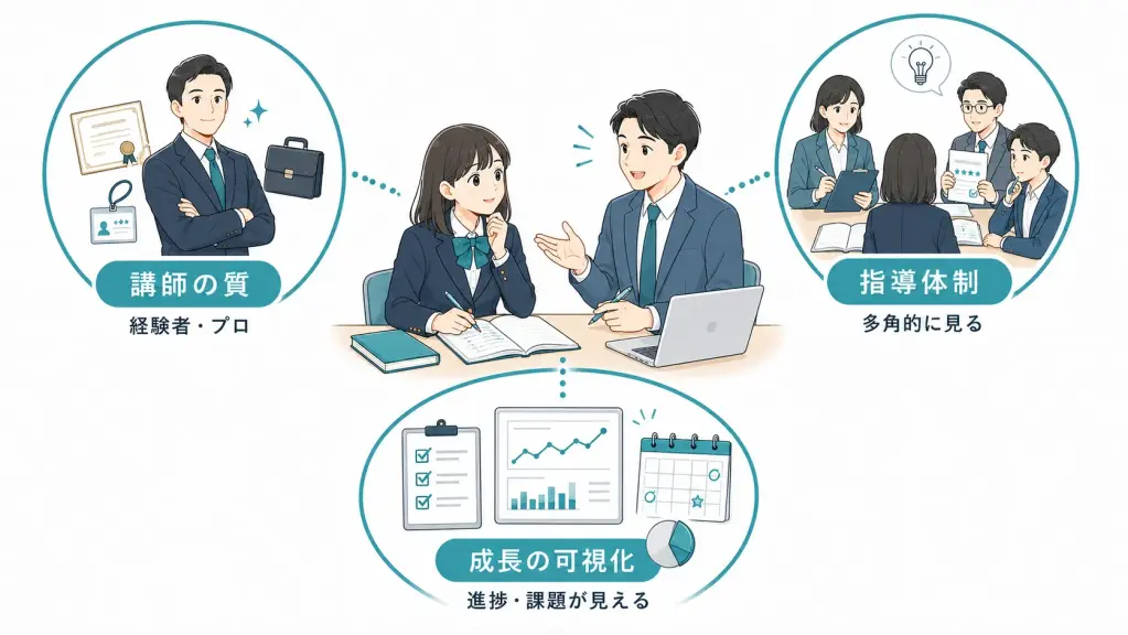 総合型選抜の塾を選ぶときの3つのポイント