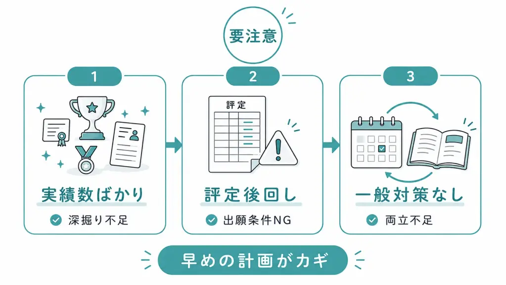 総合型選抜のスケジュール管理でよくある3つの落とし穴