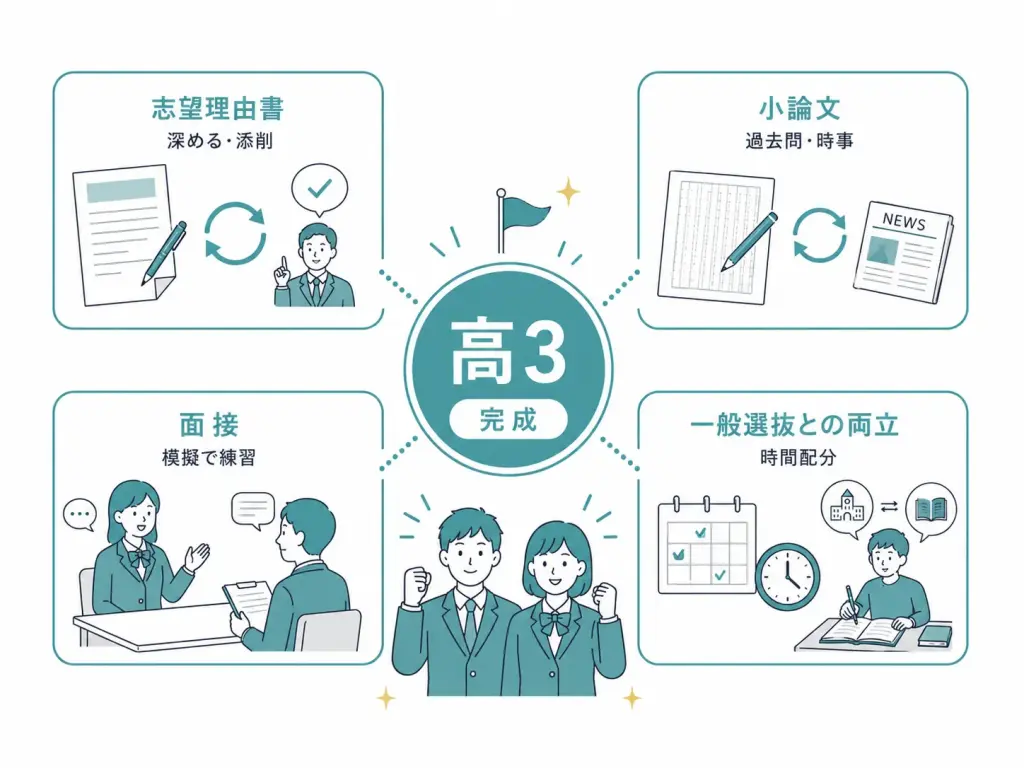 高校3年生の勉強法｜出願書類・小論文・面接の完成度を高める1年