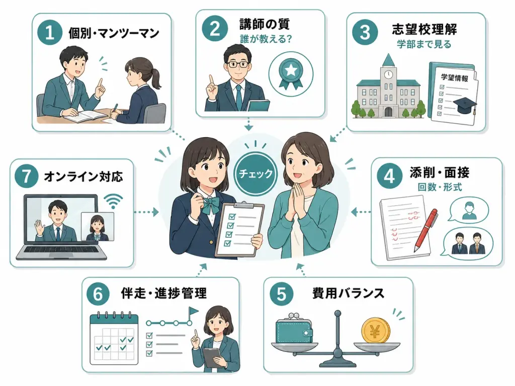総合型選抜の塾の選び方｜失敗しない7つの軸