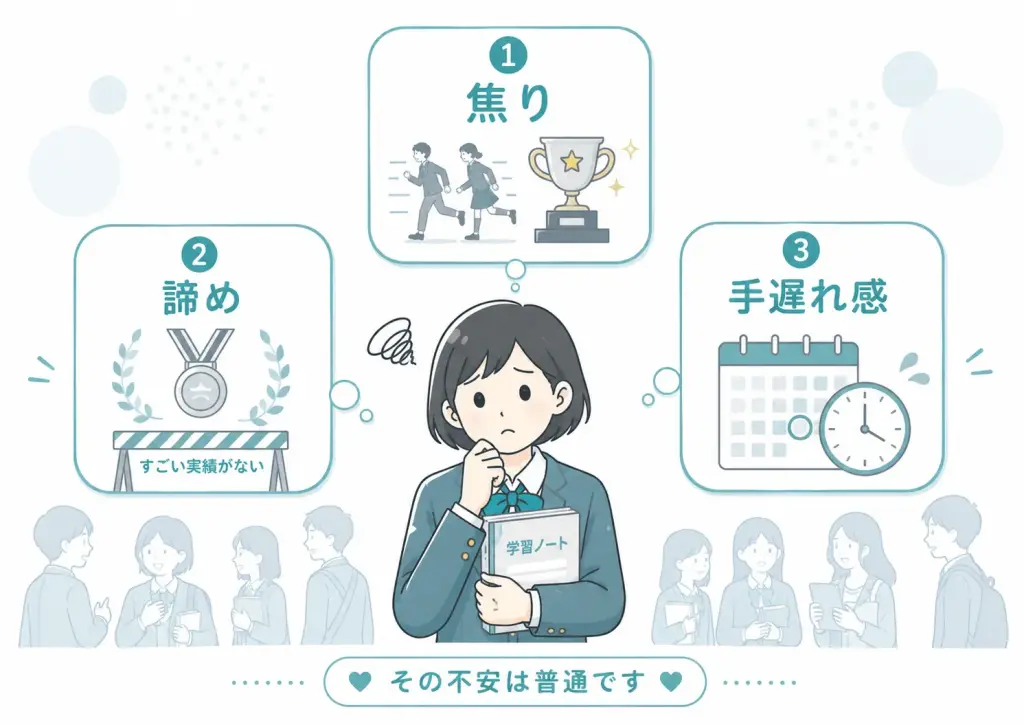 多くの受験生が同じ不安を抱えている