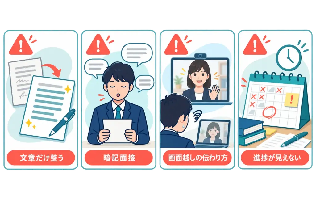 オンラインで対策するときにつまずく4つの落とし穴