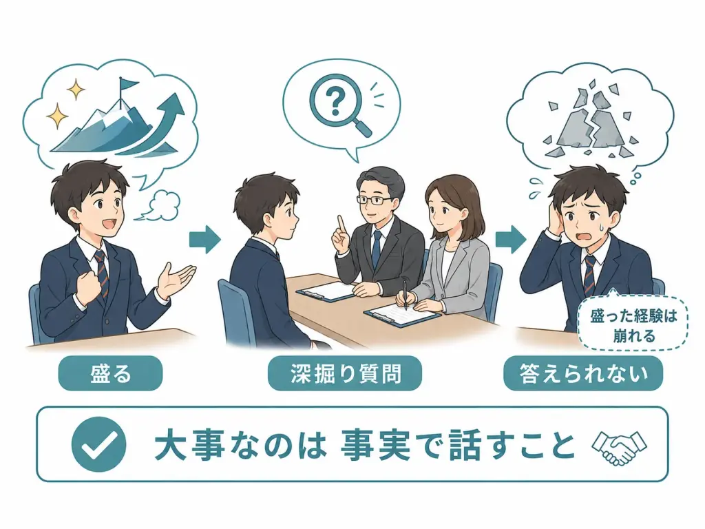 「盛る」と、不意の質問に答えられなくなる