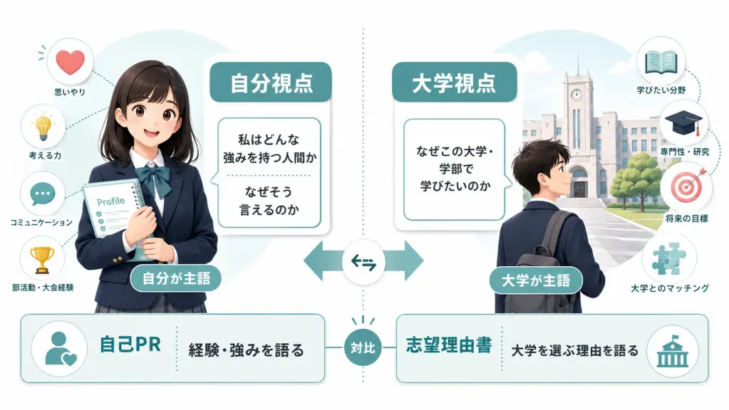 「自分視点」と「大学視点」